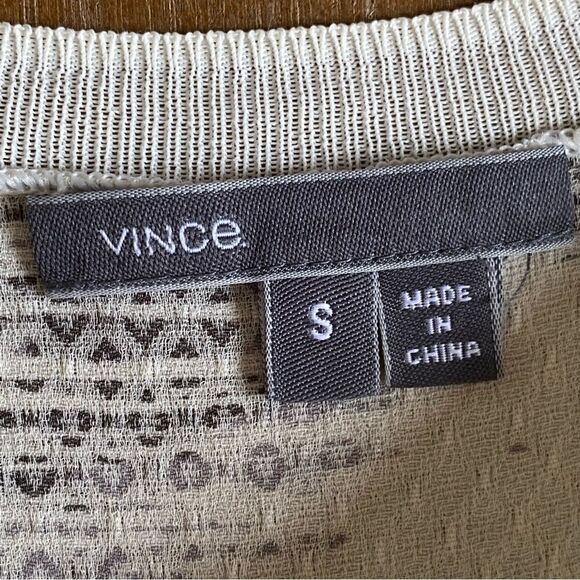 Vince Silk Drawstring Marble georgette silk dress size Small - Picture 4 of 14